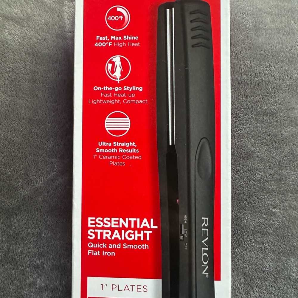 Revlon Ceramic Hair Straightener - Black and Red